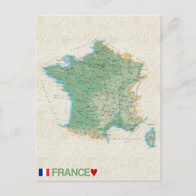 MAP POSTCARDS ♥ France (Front)