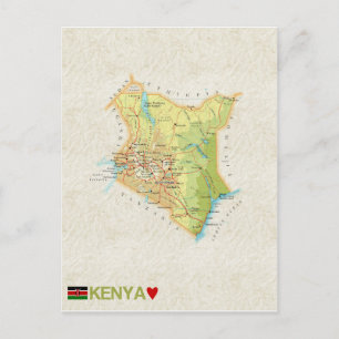 MAP POSTCARDS ♥ Kenya