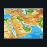 MAP POSTCARDS ♥ Middle East<br><div class="desc">Middle East postcard</div>