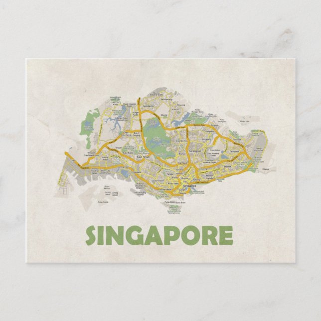 MAP POSTCARDS ♥ Singapore (Front)