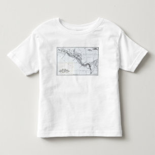 Map Proposed Isthmian Canal Routes Toddler T-shirt