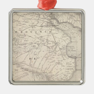 Map, Province of Buenos Aires, neighbouring Metal Ornament