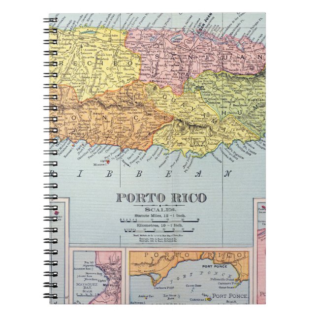 MAP: PUERTO RICO, 1900 NOTEBOOK (Front)