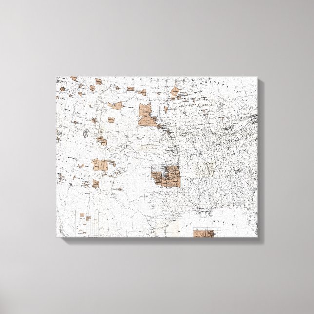 MAP: RESERVATIONS, 1888 CANVAS PRINT (Front)