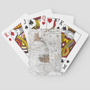 MAP: RESERVATIONS, 1888 PLAYING CARDS