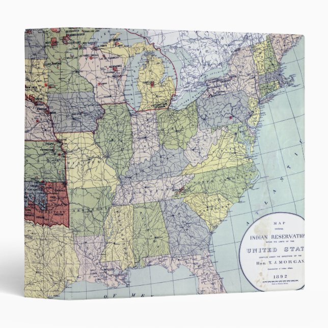 MAP: RESERVATIONS, 1892 BINDER (Front/Spine)
