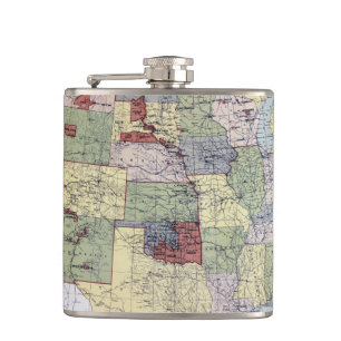 MAP: RESERVATIONS, 1892 HIP FLASK
