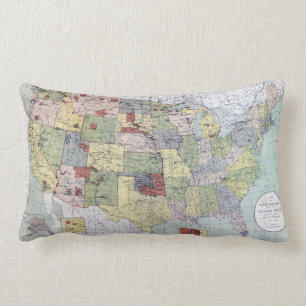 MAP: RESERVATIONS, 1892 LUMBAR PILLOW