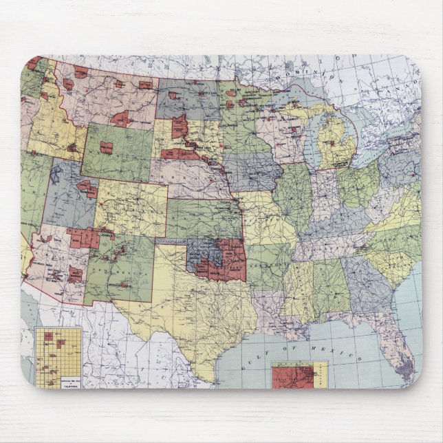 MAP: RESERVATIONS, 1892 MOUSE PAD (Front)