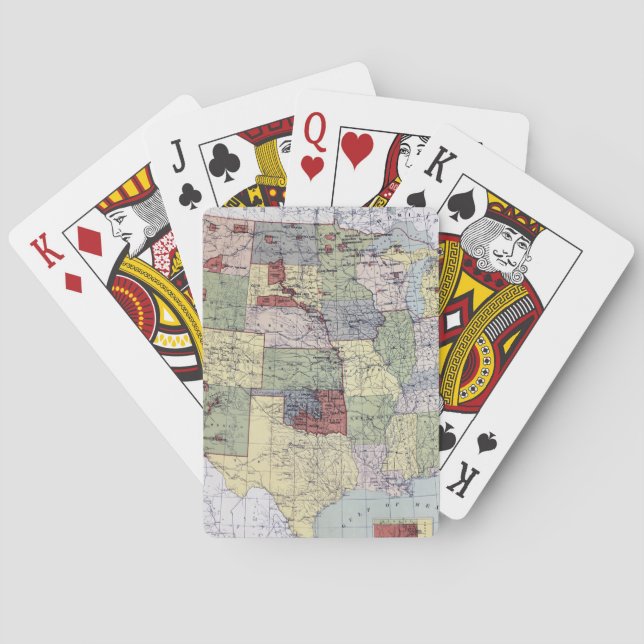 MAP: RESERVATIONS, 1892 PLAYING CARDS (Back)