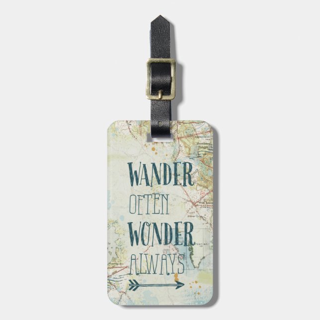 Map Sentiments Luggage Tag (Front Vertical)