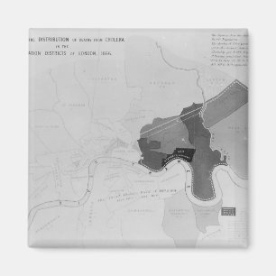 Map showing the Distribution of Deaths Magnet