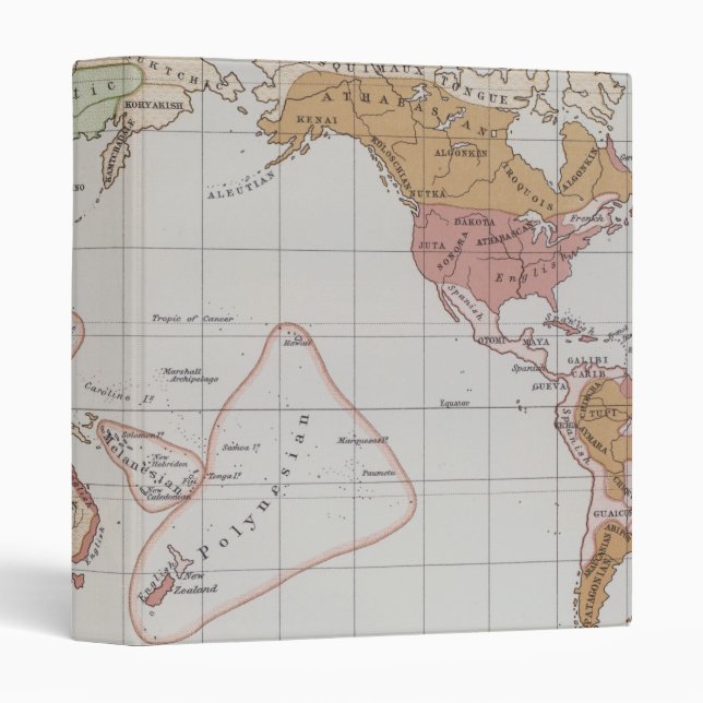 Map showing the Languages of the World Binder (Front/Spine)