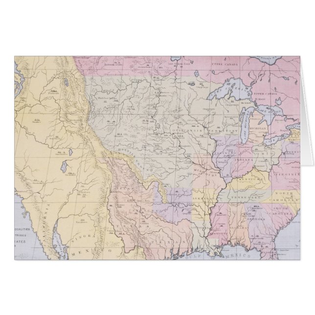 Map showing the localities of the Indian tribes (Front Horizontal)