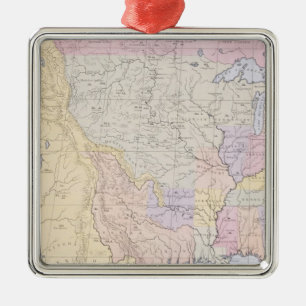 Map showing the localities of the Indian tribes Metal Ornament