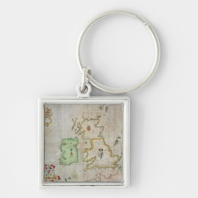 Map showing the route of the Armada fleet Keychain (Front)