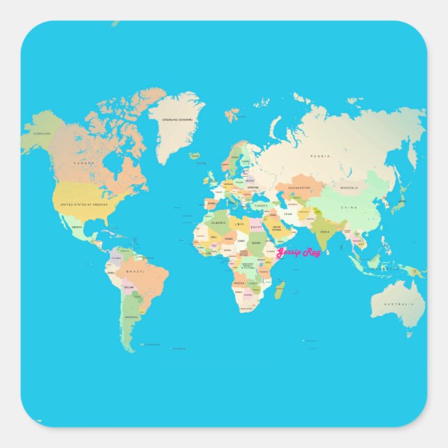 map square sticker (Front)