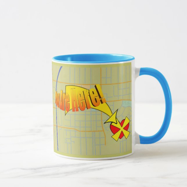 Map to My Heart YOU ARE HERE! Mug (Right)