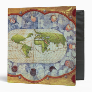 Map tracing Magellan's world voyage Binder