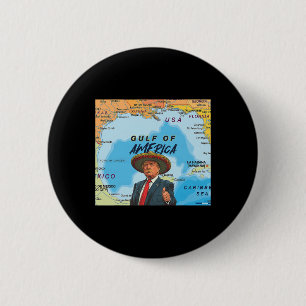 Map Trump America's Gulf Mexico President Trump So 2 Inch Round Button