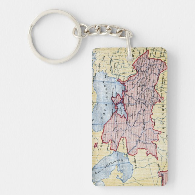 MAP: UKRAINE, c1906 Keychain (Front)