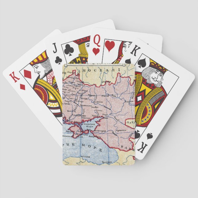 MAP: UKRAINE, c1906 Playing Cards (Back)