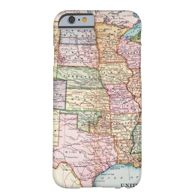 Map: United States, 1905 Case-Mate iPhone Case (Back)