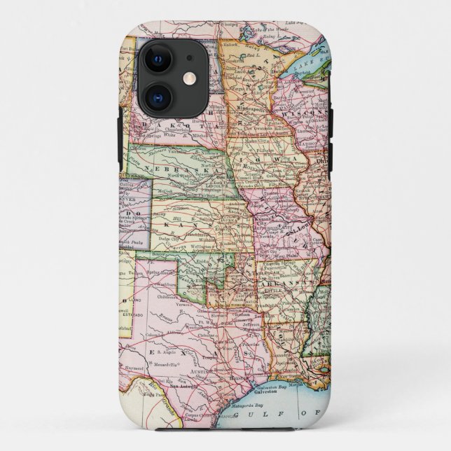 Map: United States, 1905 Case-Mate iPhone Case (Back)
