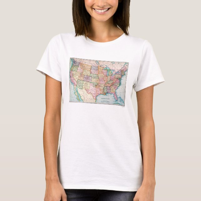 Map: United States, 1905 T-Shirt (Front)