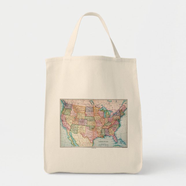 Map: United States, 1905 Tote Bag (Front)