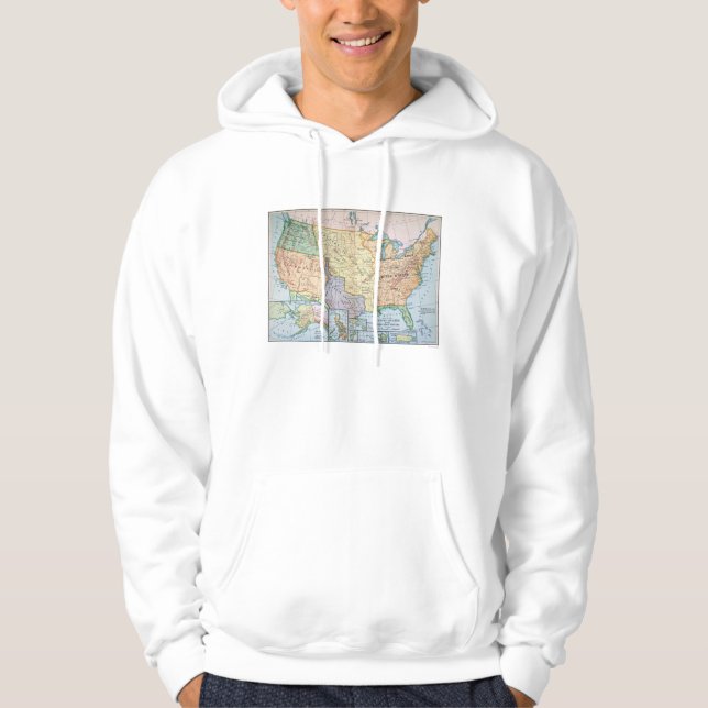 Map: US Expansion, 1905 Hoodie (Front)