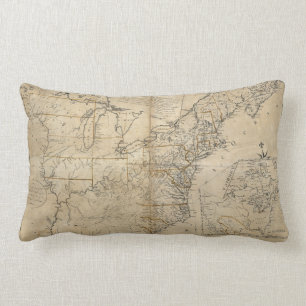 MAP: USA, 1783 LUMBAR PILLOW