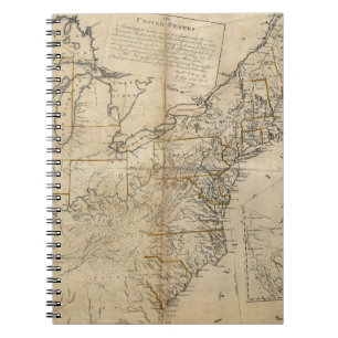MAP: USA, 1783 NOTEBOOK