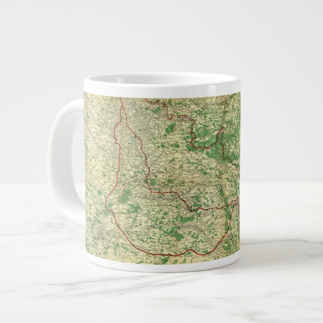 Map Western Front Large Coffee Mug (Front Left)