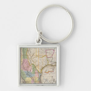 Mapa de los Estados Unidos De Mejico Keychain