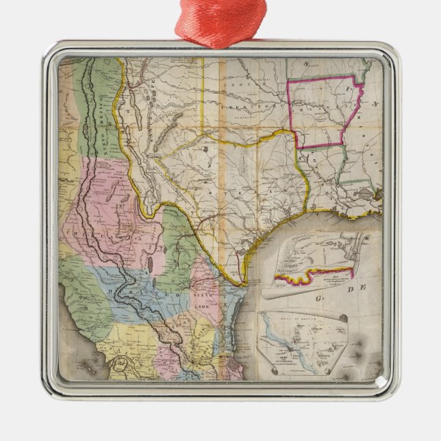 Mapa de los Estados Unidos De Mejico Metal Ornament (Front)