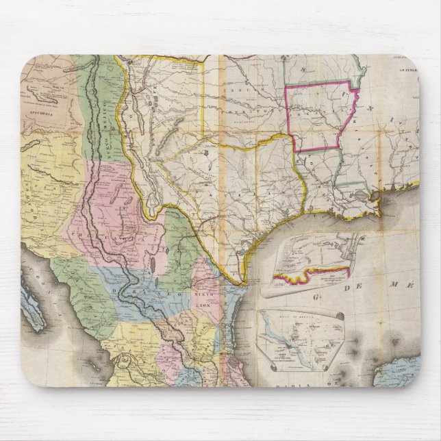 Mapa de los Estados Unidos De Mejico Mouse Pad (Front)