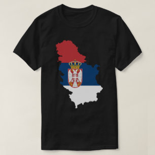 Mapa Srbije sa Zastavom T-Shirt