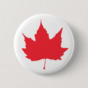 Maple autumn leaf 2 inch round button