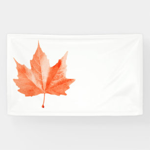 Maple autumn leaf banner