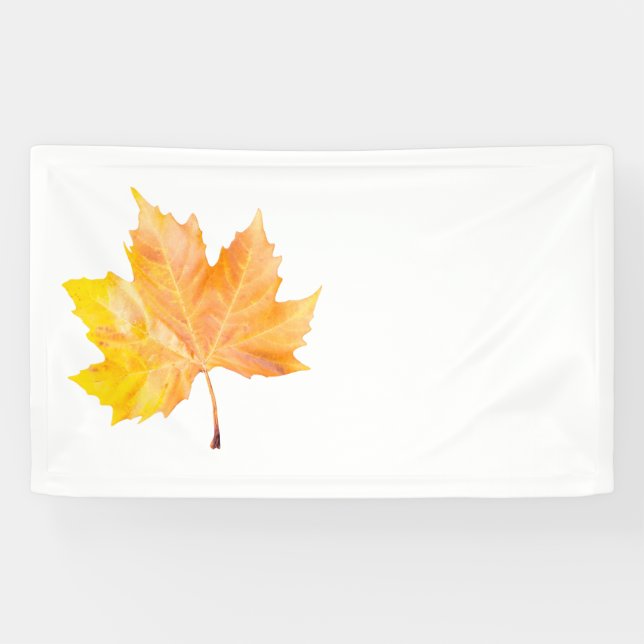 Maple autumn leaf banner (Horizontal)