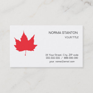 Maple autumn leaf business card