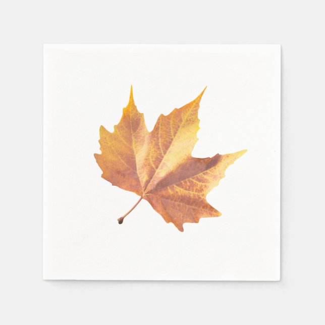 Maple autumn leaf napkin (Front)