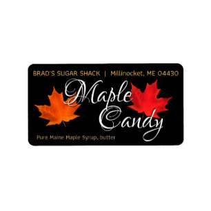 Maple Candy Black Produit Étiquettes Ingrédients F