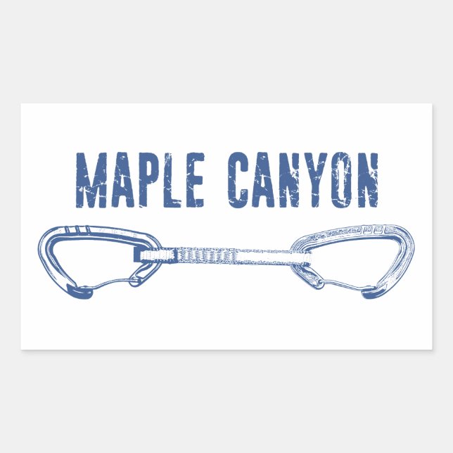 Maple Canyon Climbing Quickdraw Sticker (Front)