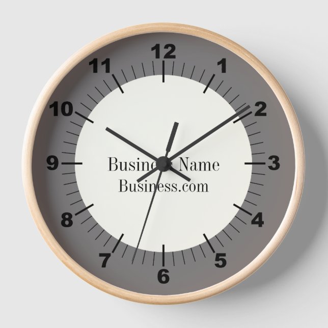 Maple Choose Your Background Colour Round Business Clock (Front)
