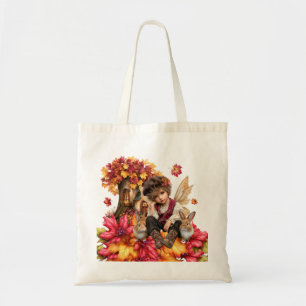 Maple Clan Fairy Boy with Rabbits Tote Bag