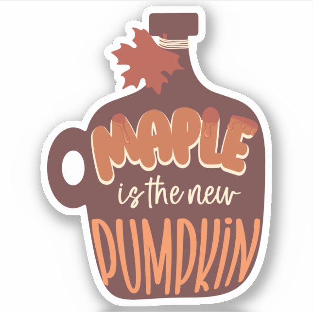 Maple Est Le Nouveau Sticker De Typographie Citrou (Devant)
