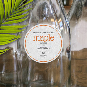 Maple Extract Personalized Bottling Label