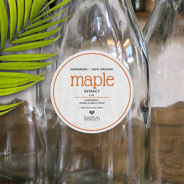 Maple Extract Personalized Bottling Label (Creator Uploaded)